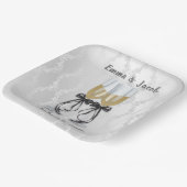 Jubileum Champagne Toast Papieren Bordje (Gebogen)