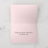 Jubileum Cherry Blossom op roze Folie Feestdagenkaart (Binnenlaag)