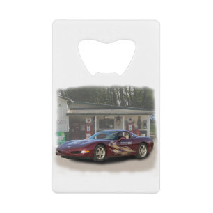 Jubileum Chevy Corvette Pace Car. 2003 Creditkaart Flessenopener