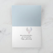 Jubileum Chickadees met rood hart Kaart (Binnen)