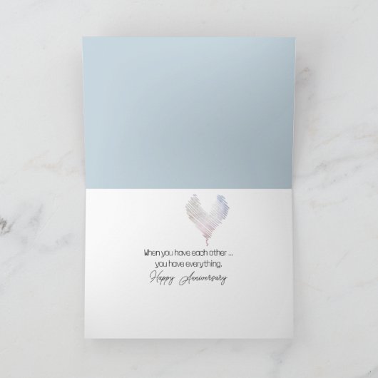 Jubileum Chickadees met rood hart Kaart (Binnen)