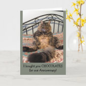 Jubileum Chocolates Kimber Cat Jubileum Kaart (Gele Bloem)