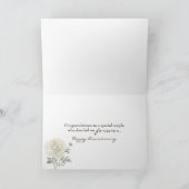 Jubileum Chrysanthemum Bloemen en Kaarsen Kaart (Binnen)