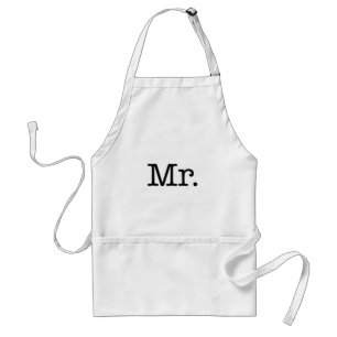 Jubileum Citaat Black and White Mr Wedding Standaard Schort
