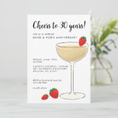 Jubileum Cocktailparty Uitnodiging (Staand voorkant)