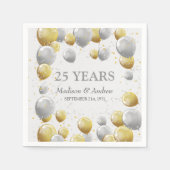 Jubileum Confetti Balloons Napkins Servet (Voorkant)