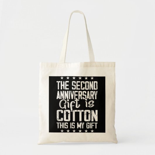 Jubileum Cotton Him Husband haar Tote Bag (Voorkant)
