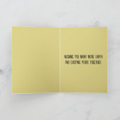 Jubileum Couple Celebration Champagne Flutes Kaart (Binnen)