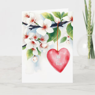 Jubileum Crabapple Tree en Red Heart Kaart