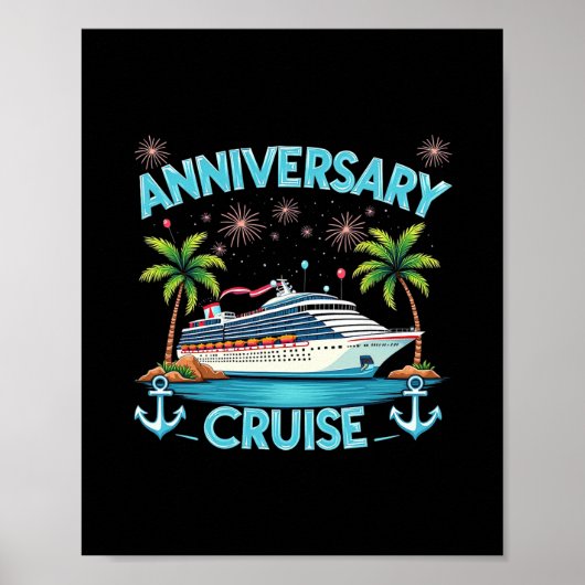 Jubileum Cruise 2025 Koppel Vieren Poster (Voorkant)