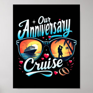 Jubileum Cruise Koppels Bijpassende Romantische Cr Poster