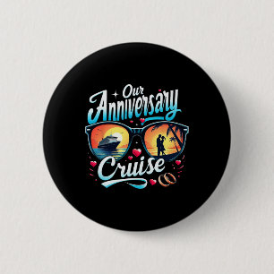 Jubileum Cruise Koppels Bijpassende Romantische Cr Ronde Button 5,7 Cm