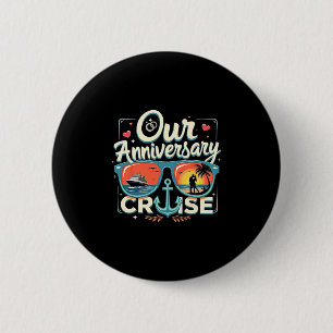 Jubileum Cruise Koppels Bijpassende Romantische Cr Ronde Button 5,7 Cm