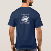 Jubileum Cruise Ocean Blue gepersonaliseerd T-shir T-shirt (Achterkant)