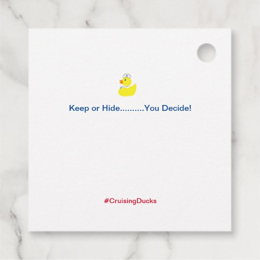 Jubileum Cruising Duck Label (Achterkant)