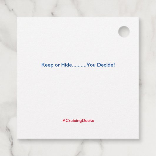 Jubileum Cruising Duck Label (Achterkant)