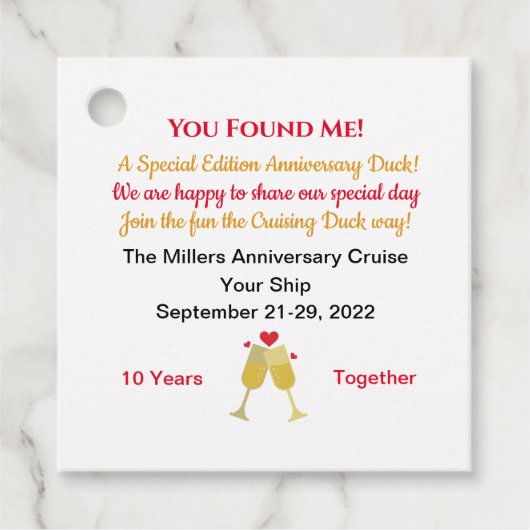 Jubileum Cruising Duck Label (Voorkant)