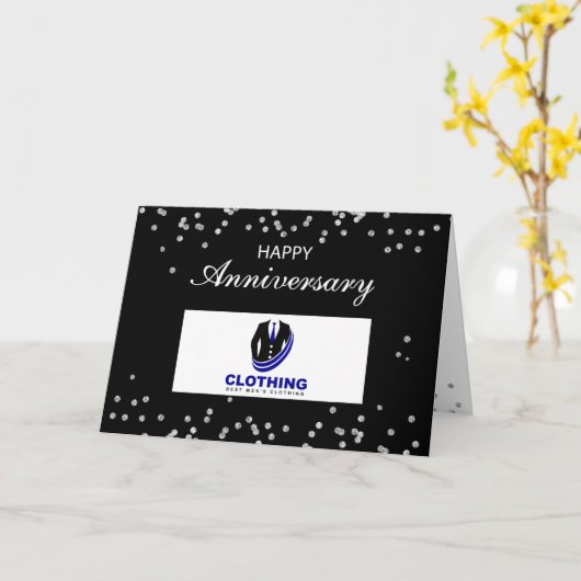 Jubileum Custom Logo Black met Silver Kaart (Gele Bloem)
