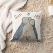 Jubileum Cute Birds Waterverf Puffins Kussen (Deken)