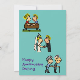 Jubileum Cute Couple Ageing Love Forever Kaart