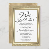 Jubileum dat we nog steeds met legant Gold uitnodi Kaart (Voorkant / Achterkant)