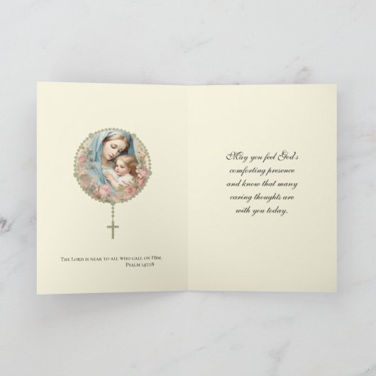 Jubileum de dood hield van een Maria Jezus Kaart (Binnen)