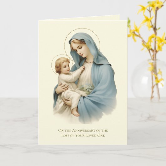 Jubileum de dood hield van een Maria Jezus Kaart (Gele Bloem)