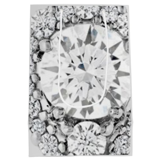 Jubileum Diamond 10e bruiloft Medium Cadeauzakje (Achterkant)