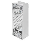 Jubileum Diamond 10e bruiloft Wijn Cadeautas (Achterkant Gekanteld)