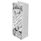 Jubileum Diamond 10e bruiloft Wijn Cadeautas (Voorkant Gekanteld)