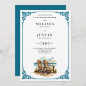 Jubileum Diner Strandstoelen Kaart (Voorkant / Achterkant)