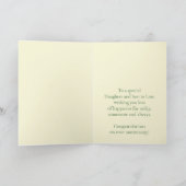 Jubileum Dochter en zoon in Law Yellow Rose Kaart (Binnen)