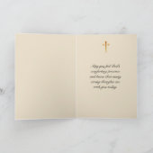 Jubileum Dood Verlies Een Crucifix Rozenkrans Kaart (Binnen)