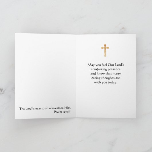 Jubileum dood verlies hield van een heilig hart kaart (Binnen)