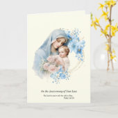 Jubileum Dood Verlies Jezus en Maria Kaart (Gele Bloem)