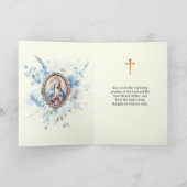Jubileum Dood Verlies Rozenkrans Maagd Maria Flora Kaart (Binnen)