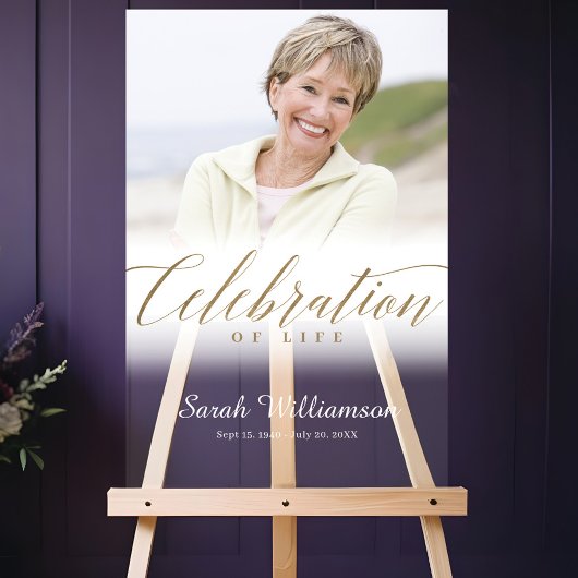 Jubileum dood viering van levensfotogeheugen acryl bord