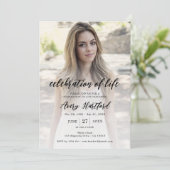 Jubileum dood viering van levensfotogeheugen kaart (Staand voorkant)