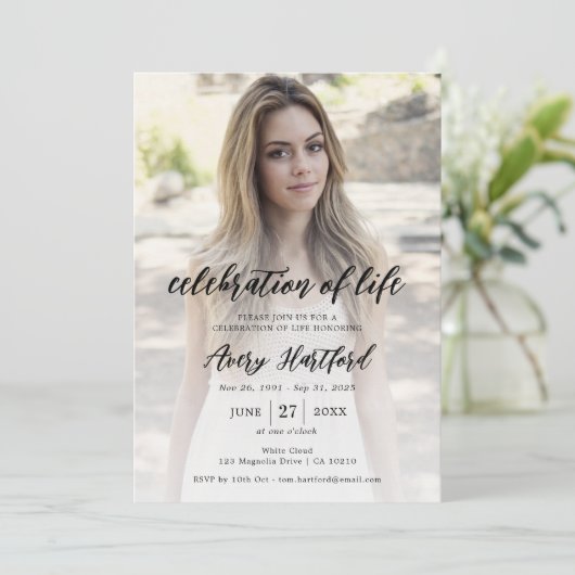 Jubileum dood viering van levensfotogeheugen kaart