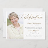 Jubileum dood viering van levensfotogeheugen kaart (Voorkant)