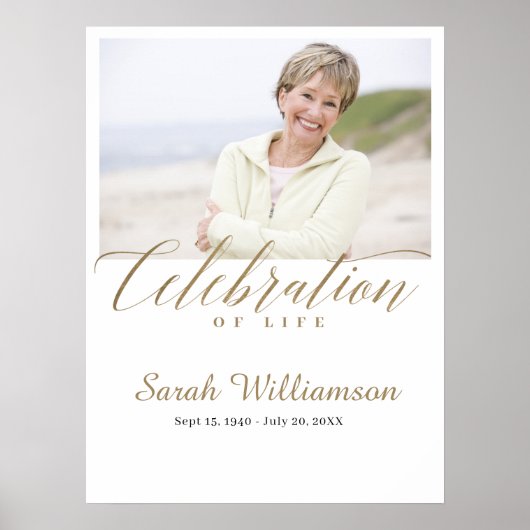 Jubileum dood viering van levensfotogeheugen poster (Voorkant)