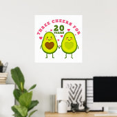 Jubileum drie kazen gedurende twintig jaar poster (Thuiskantoor)