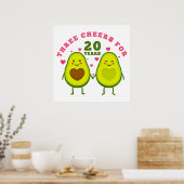 Jubileum drie kazen gedurende twintig jaar poster (Keuken)