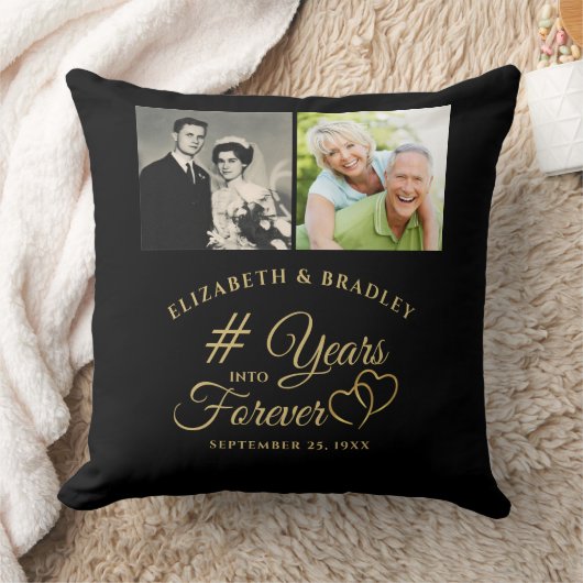 Jubileum Elegant JAREN IN FOREVER 2 Foto's Kussen (Deken)