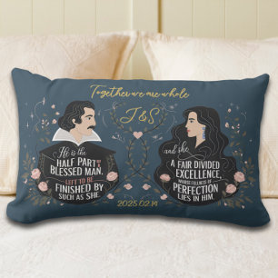 Jubileum Elegant Monogram Sprookjescitaat Kussen