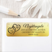 Jubileum Elegant Script Hecht Initiaal Gold Etiket (Insitu)