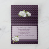 Jubileum Elegant White Roses Cards Kaart (Binnen)