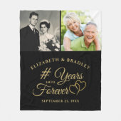 Jubileum Elegant Years in Forever 2 Foto's Fleece Deken (Voorkant)