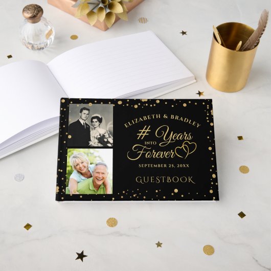 Jubileum Elegant Years in Forever 2 Foto's Gastenboek (Voorkant open)