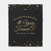 Jubileum elegante jaren naar het voorste hart fleece deken (Voorkant)